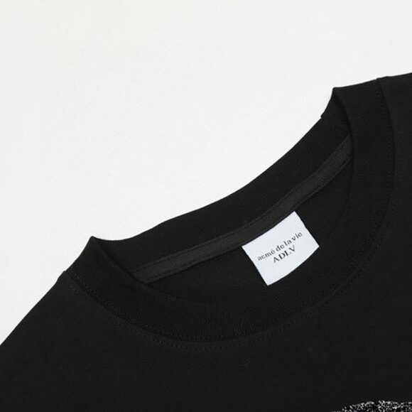 Black Bear Print Short-Sleeved T-Shirt Acme De La Vie - Picture 3 of 6